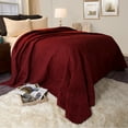 thumbnail image 1 of Somerset Home Solid Color Bed Quilt, King, Burgundy, 1 of 3