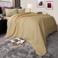 thumbnail image 1 of Somerset Home Solid Color Bed Quilt, Twin, Taupe, 1 of 3