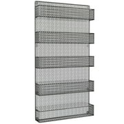 Somerset Home Spice Rack Organizer - Space-Saving Wall-Mount 5-Tier Wire Shelves for Pantry or Cabinets, Black