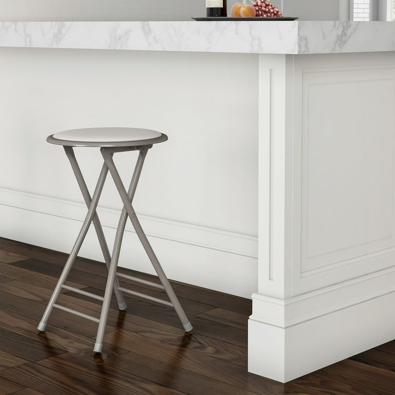 Somerset HomeBackless 18 inch Folding Stool with 225lb Capacity White Walmart