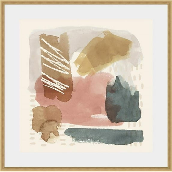 Somerset House Publishing 2384 23 x 23 in. Ochre Echo II Framed Fine Art Print
