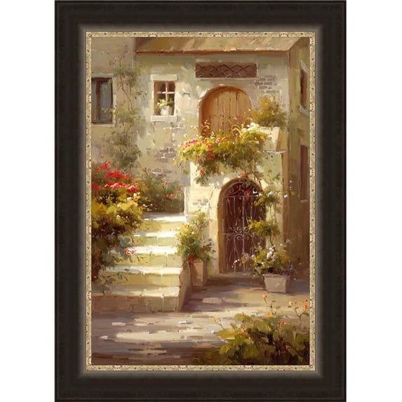Somerset House Publishing 5152 Courtyard Steps, Framed Textured Fine Art Print