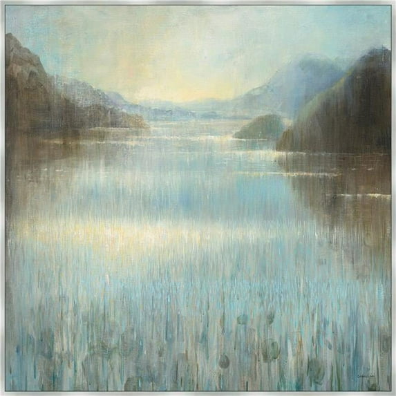 Somerset House Publishing 5740 Through the Mist Square, Framed Giclee Canvas Art