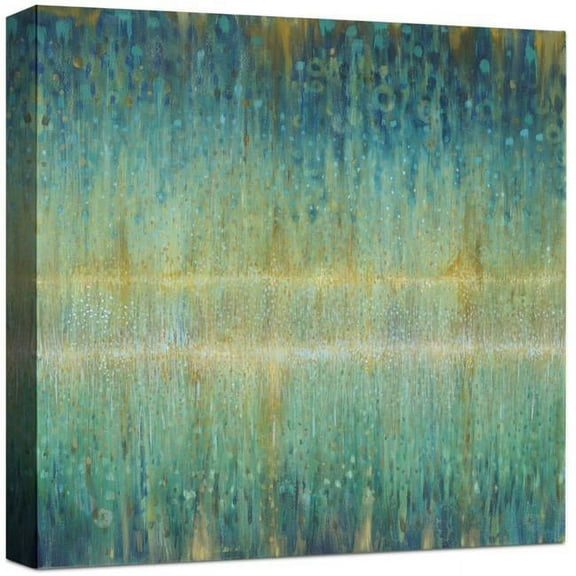Somerset House Publishing 5774 Rain Abstract I, Wrapped Giclee Canvas Art - Blue & Green
