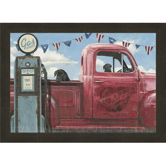 Somerset House Publishing 7005 21.5 x 27.5 in. Lets Go for a Ride I, Framed Textured Fine Art Print - Black