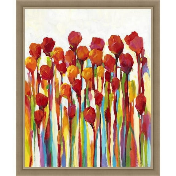 Somerset House Publishing 7089 33 x 27 in. Bursting with Color I, Framed Fine Art Print with Glass - Champagne