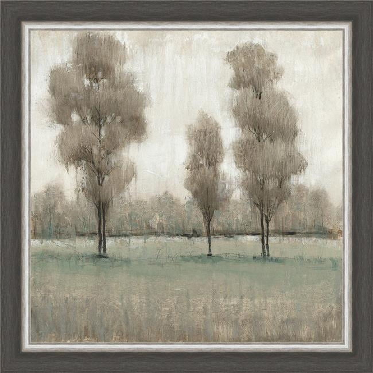Shimmering Trees Framed Landscape Print in Gray and Silver