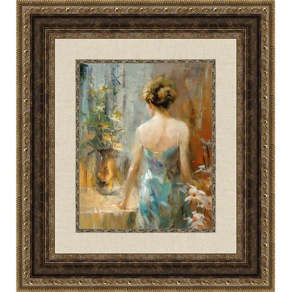 Somerset House Publishing 7204 16 x 14 in. Loveliness, Framed Textured Fine Art Print - Brown & Bronze