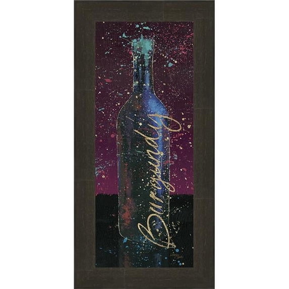 Somerset House Publishing 7243 23.5 x 11.5 in. Wine Splash Dark V, Framed Textured Fine Art Print - Black