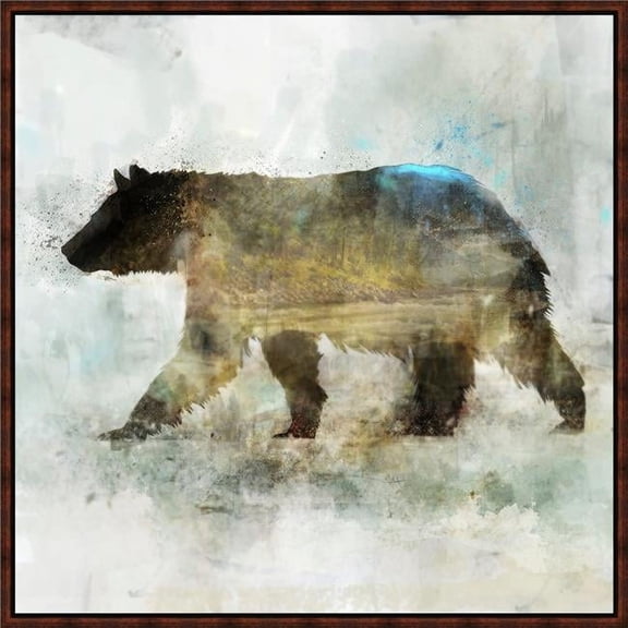 Somerset House Publishing 7347 31.5 x 31.5 in. Journey Bear II, Framed Giclee Canvas Art - Brown