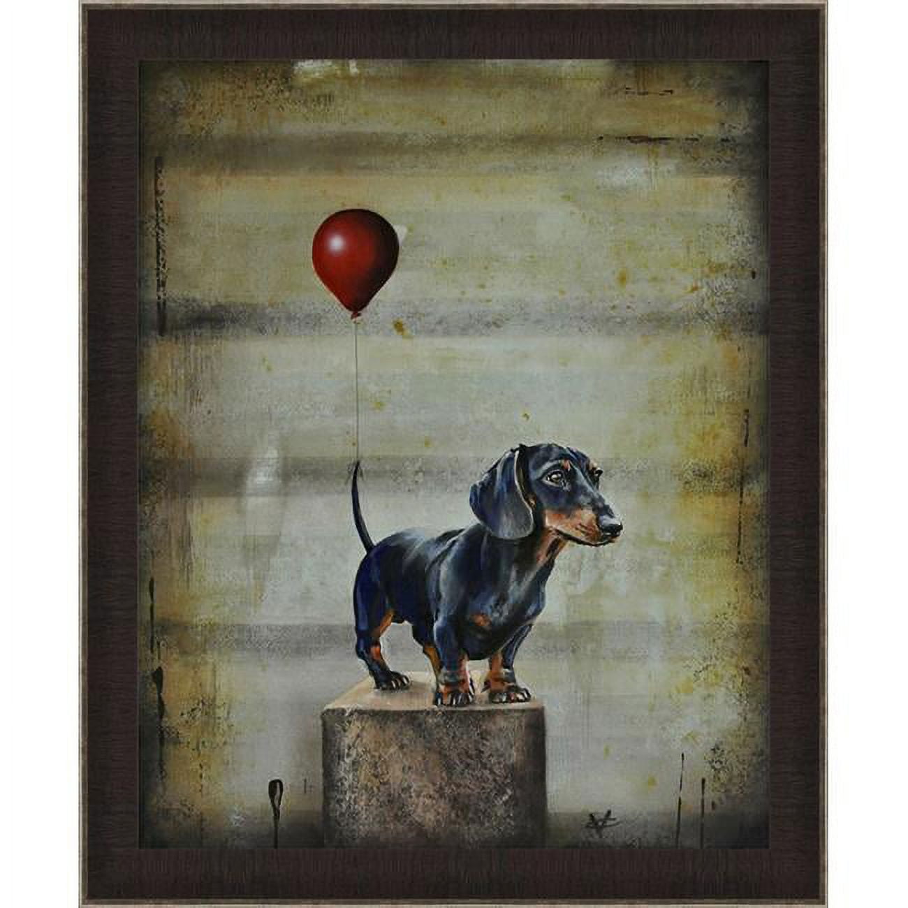 Stanley's Balloon Framed Animal Art Print with Textured Frame