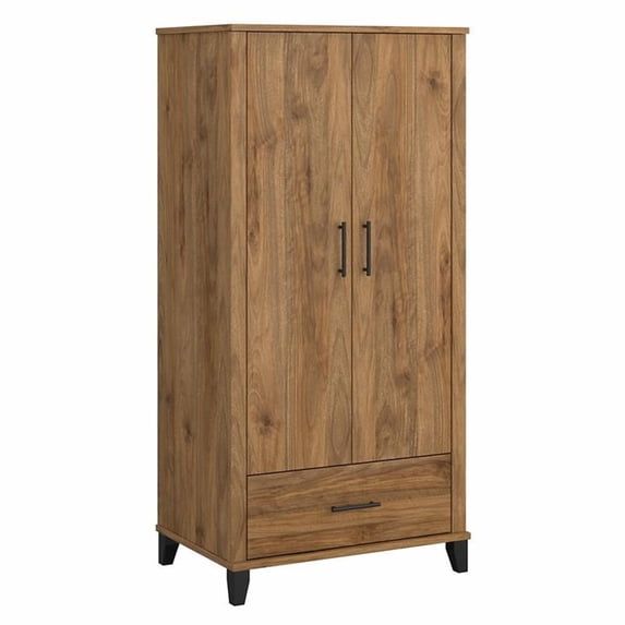 Bush Home Bush Furniture Somerset Large Armoire Cabinet, Fresh Walnut