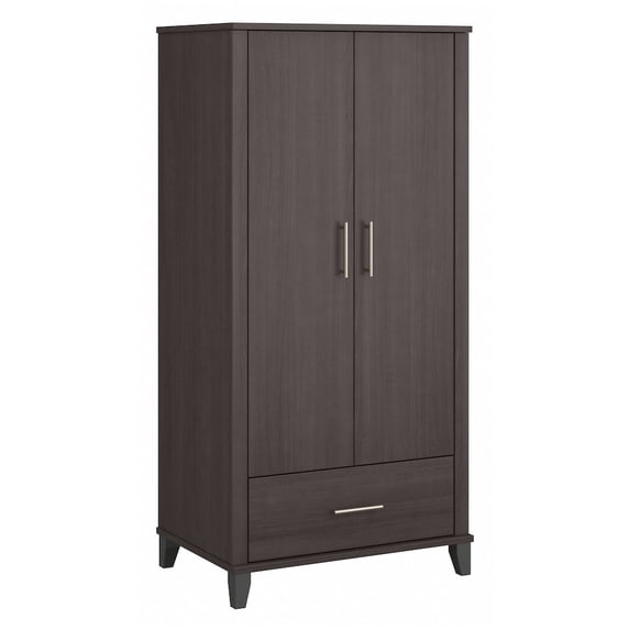 Somerset Tall Storage Cabinet with Doors in Storm Gray - Engineered Wood