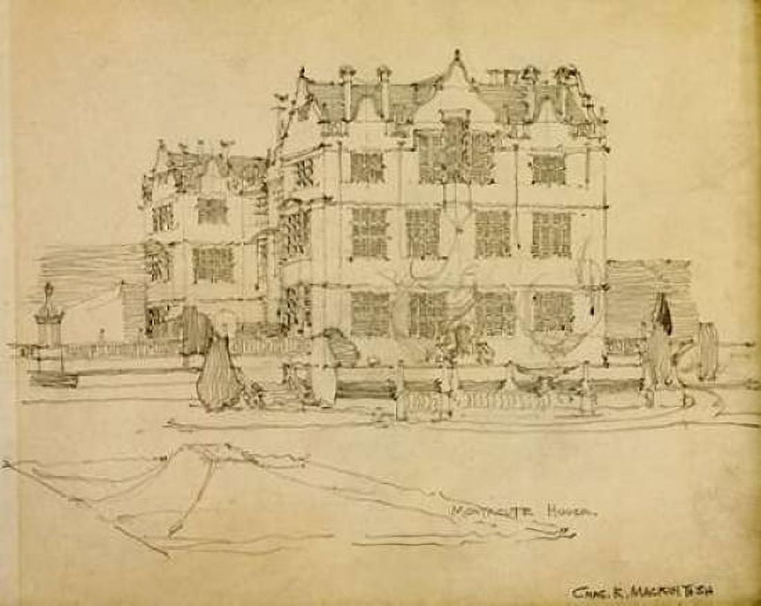 Somerset Montacute House 1895 Canvas Art - Charles Rennie Mackintosh (22 x 28)