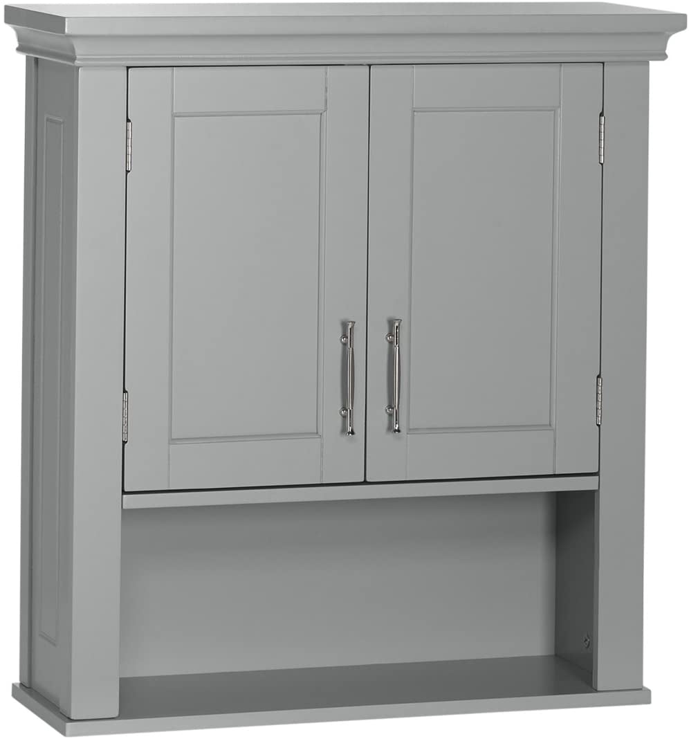 Somerset Two-Door Bathroom Storage, Gray Wall Cabinet, Grey, Set 1 ...