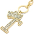 thumbnail image 1 of Sometheme Special Large Rhinestone Studded Alphabet Letter Initial Keychain, 1 of 3