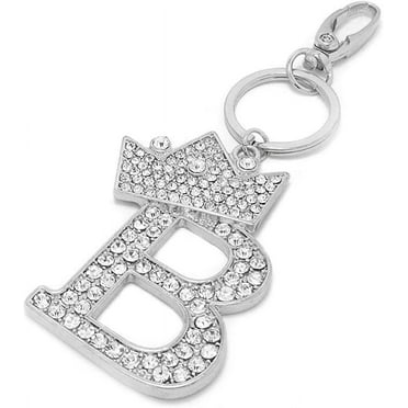 Sometheme Special Large Rhinestone Studded Alphabet Letter Initial Keychain