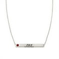 thumbnail image 1 of Sometheme Special Small Birthstone Necklace 4 Sided Engraved Brass Bar Pendant Necklace, 1 of 5