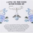 thumbnail image 1 of Something Blue Angel Memory Bouquet Charm, Wedding Day Hug from Heaven, Guardian Angel Charm, Memorial Gift for Bride, Wedding Gift from Deceased Mom or Dad, Remembrance Gifts, 1 of 6