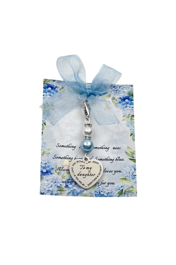 Something Blue Charm Gift for Bride,Blue Bridal Bouquet Garter Charm,Bridal Shower Gift,Wedding Day Gift for Bride to be