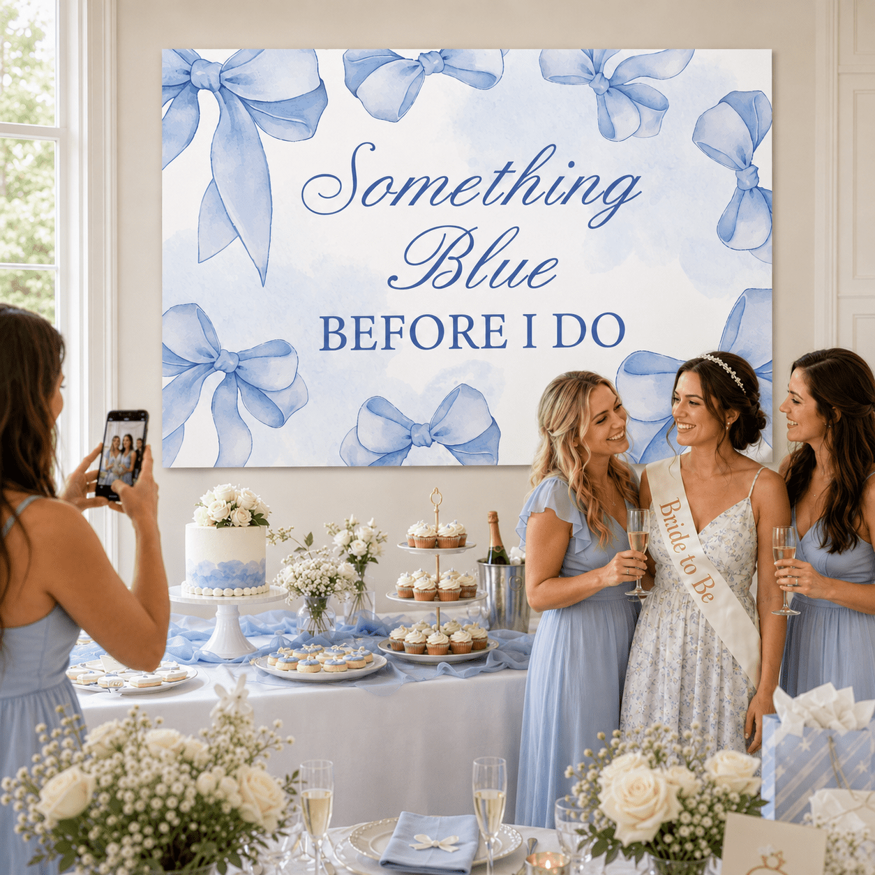 something blue dress for bridal shower wedding gathering