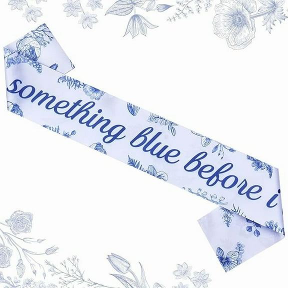 Something Blue Before I Do Bridal Shower Decor Something Blue Before I Do Sash Pearl Light Floral Sash Some-thing B-lue Bridal Shower Gift for Floral Bachelorette Wedding