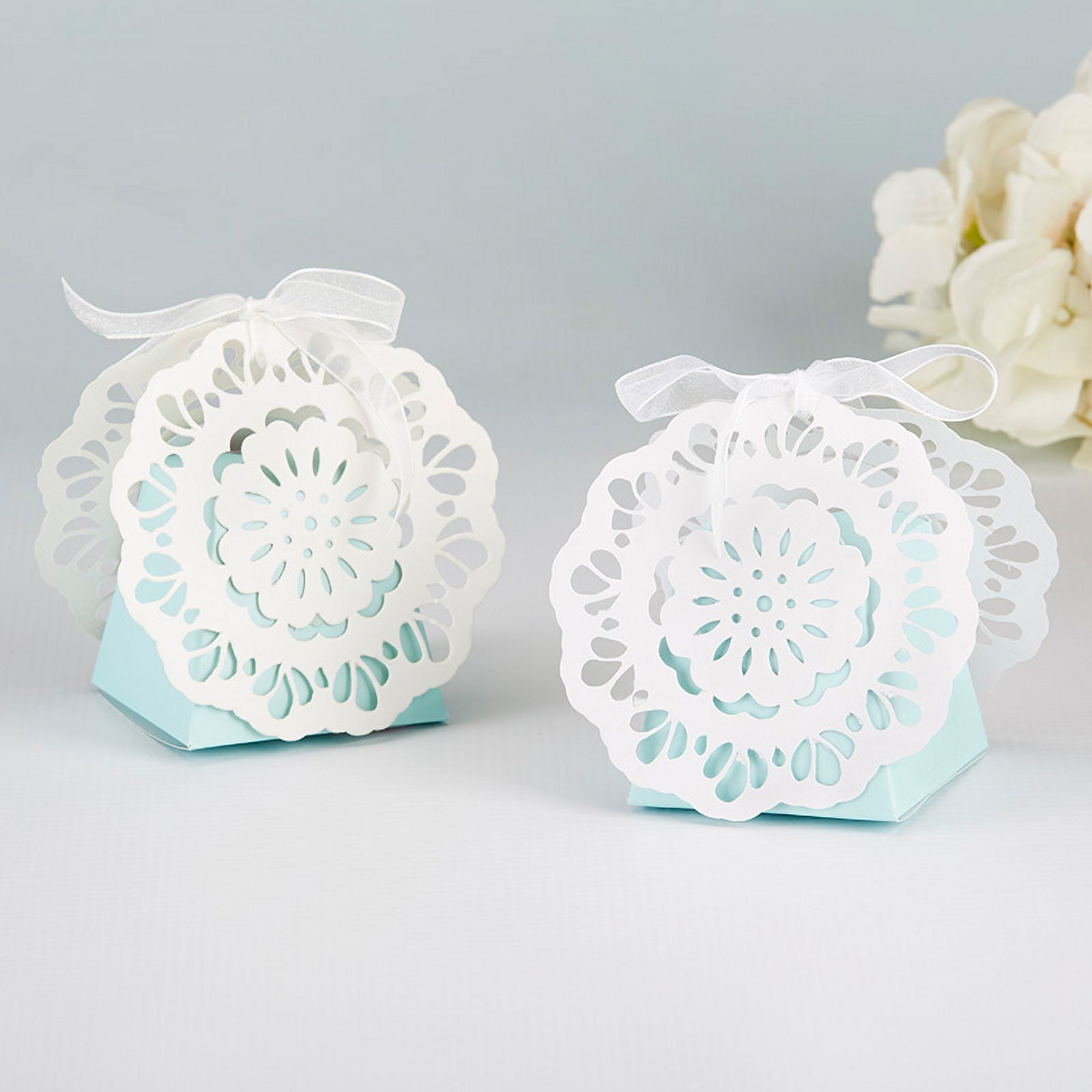 Something Blue Lace Favor Box (Set of 12)