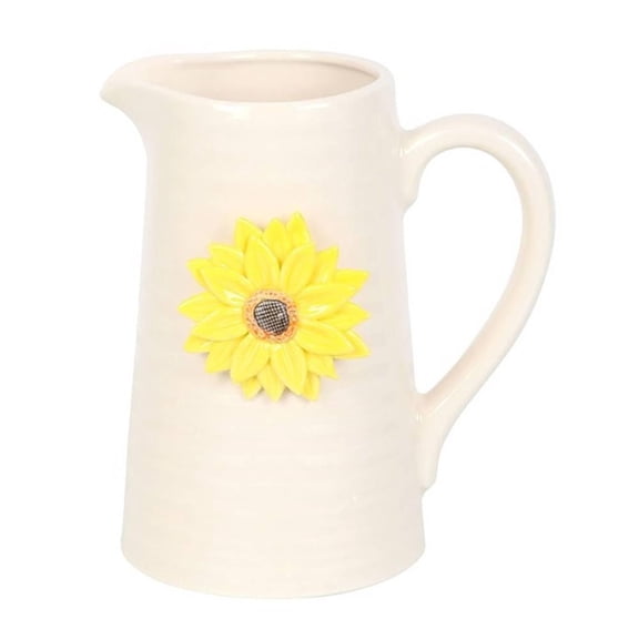 Something Different Hello Sunshine Ceramic Sunflower Flower Jug