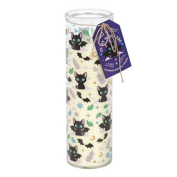 Something Different Lavender Cat Print Tube Candle