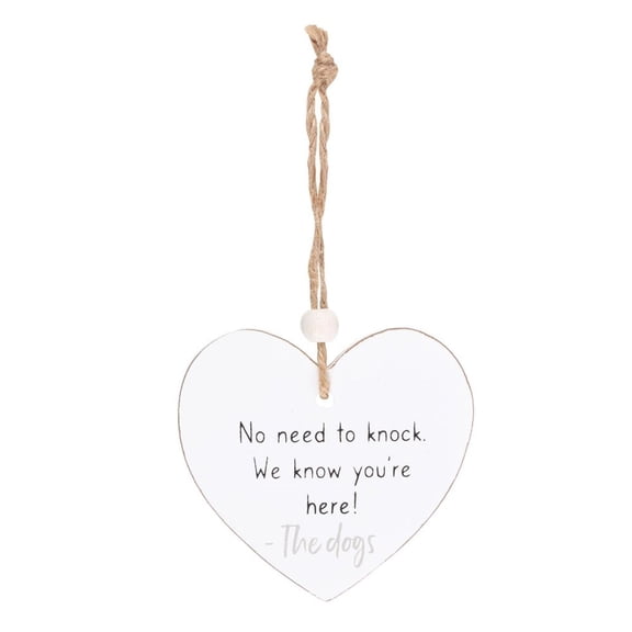 Something Different No Need To Knock Heart Hanging Sentiment Sign