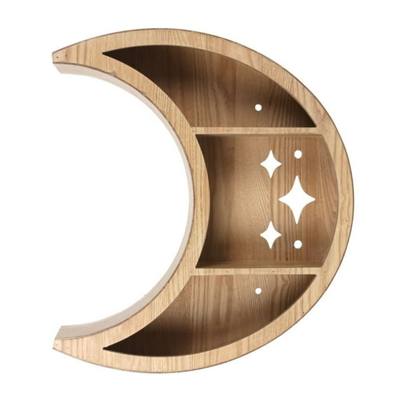 Something Different Wooden Crescent Moon Wall Shelf