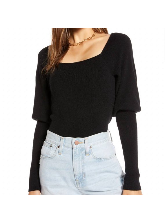 Square Neck Sweater, Size L