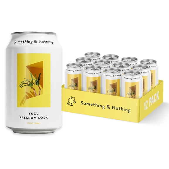 Something & Nothing Yuzu Lightly Carbonated Sparkling Water, 12 x 12 fl oz