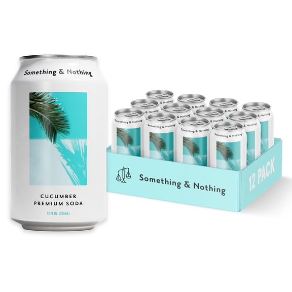 Something & Nothing Cucumber Lightly Carbonated Sparkling Water, 12 x 12 fl oz