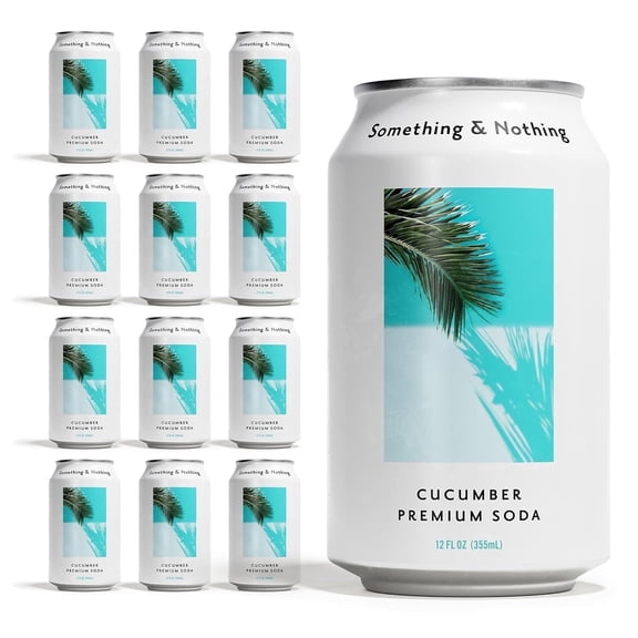 Something & Nothing Cucumber Lightly Carbonated Sparkling Water, 12 x 12 fl oz