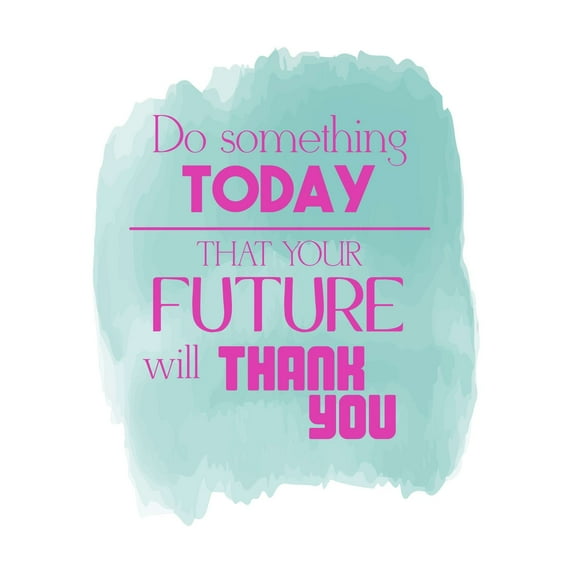 Do Something Today Motivating Quote Inspirational Watercolor Decal Wall Art Sticker Designs Vinyl Stickers For Home House Walls Rooms Windows Bedroom Decoration Size (26x26 inch)