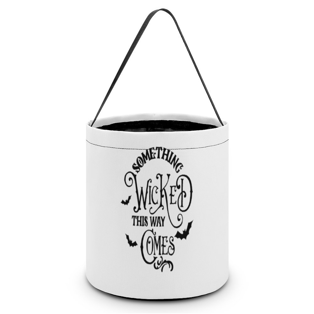Something Wicked This Way Halloween Bucket for Kids Trick or Treat Bags