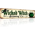 thumbnail image 1 of Something Wicked This Way Comes Metal Tin Sign Halloween Wall Decor For Home, Entryway, Living Room, And Office Rustic Vintage Style Decorative Signs & Plaques 4x16 Inch, 1 of 6