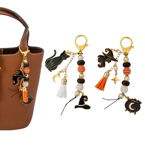 Something Witchy This Way Comes Halloween Bag Charm Craft Kit - Makes 2