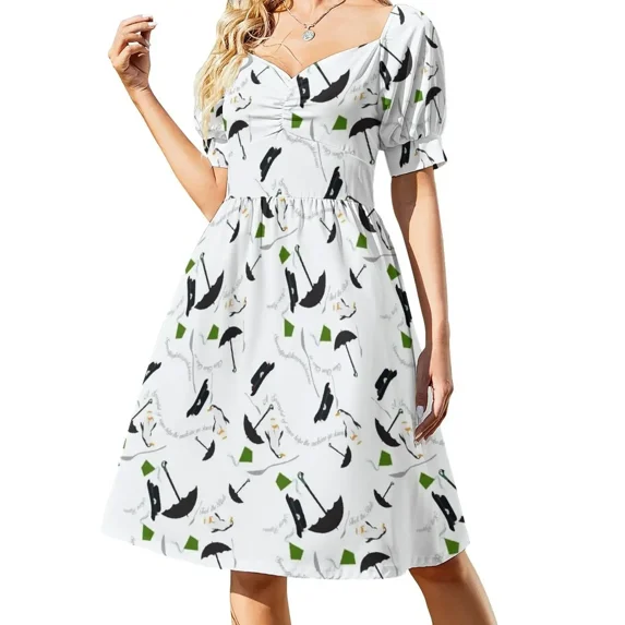Something strange from the East winds Short-Sleeved Dress elegant party dress for women02 luxury woman party dress