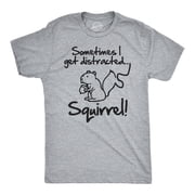 Sometimes I Get Distracted Squirrel T Shirt Funny Animal Shirt Graphic Tees