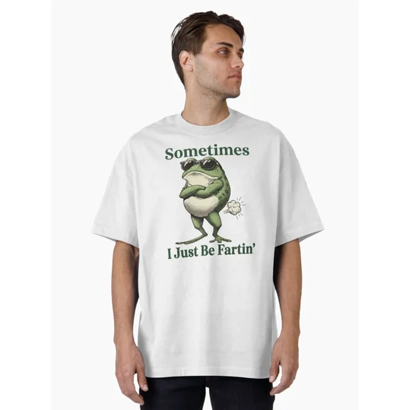 Sometimes I Just Be Farting Funny Vintage Frog Meme Graphic T-Shirt