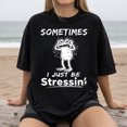 thumbnail image 1 of Sometimes I Just Be Stressin’ Frog T-Shirt – Funny Anxious Mood Tee for Frog Lovers & Overthinkers, 1 of 5