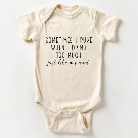 Sometimes I Puke Baby Bodysuit Cute Baby Onesie, Baby Bodysuit Lat 4424 Cute Baby Onesie, BABY BODYSUIT LAT 4424