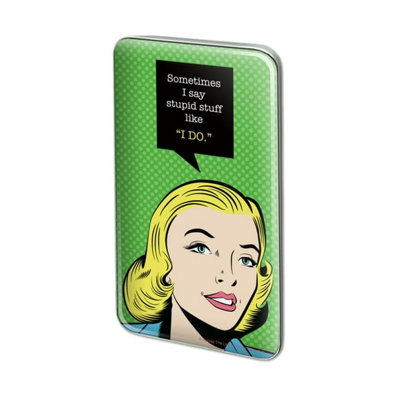 Sometimes I Say Stupid Stuff like I DO Funny Humor Metal Rectangle Lapel Hat Pin Tie Tack Pinback