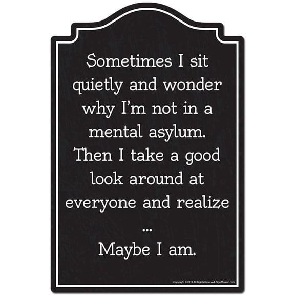 Sometimes I Sit Quietly And Wonder Novelty Sign | Indoor/Outdoor | Funny Home Decor for Garages, Living Rooms, Bedroom, Offices | SignMission personalized gift