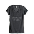 thumbnail image 1 of Sometimes I Wet My Plants Women's Fashion Relaxed V-Neck T-Shirt Tee Charcoal Grey 2X-Large, 1 of 3