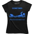 thumbnail image 1 of Sometimes Motivation Finds You - Funny Great White Shark Chasing Women's T-Shirt, 1 of 4