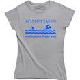 thumbnail image 1 of Sometimes Motivation Finds You - Funny Great White Shark Chasing Women's Tee Shirt, 1 of 4