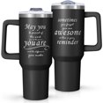 thumbnail image 1 of Sometimes You Forget You''re Awesome Gifts,40oz Tumbler With Handle And Straw,For Men And Women Thank Dad,Mom,Husband,Wife,Coworker, Best Friend,Stainless Steel Cup,Travel Coffee Mug Water Bottle, 1 of 6